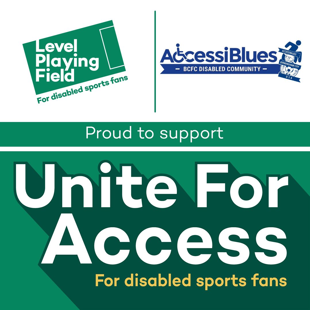 Supporting the #UniteForAccess campaign alongside @lpftweets Highlighting the good things at football clubs that promote accessibility and inclusion for disabled supporters