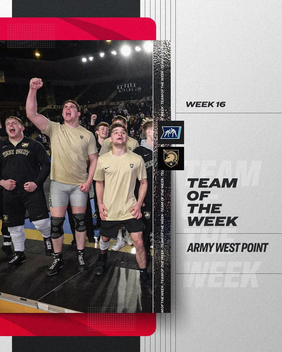 NCAAWrestling's tweet image. NCAA Team of the Week  

#NCAAWrestling x @ArmyWP_Wres