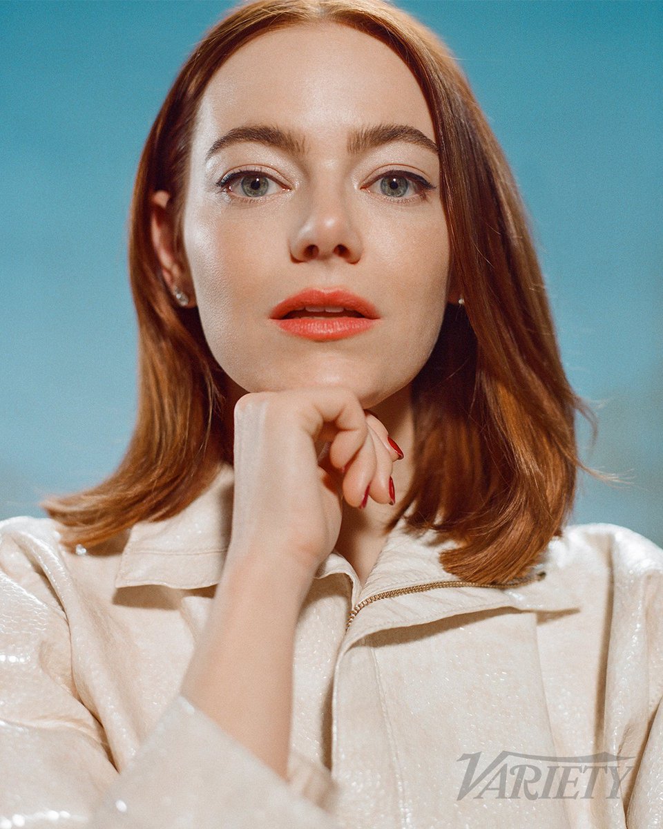 Variety's tweet photo. Emma Stone and Yorgos Lanthimos for Variety, photographed by Chantal Anderson. https://t.co/vSPeEaDv6y https://t.co/0wPGg0gMzH