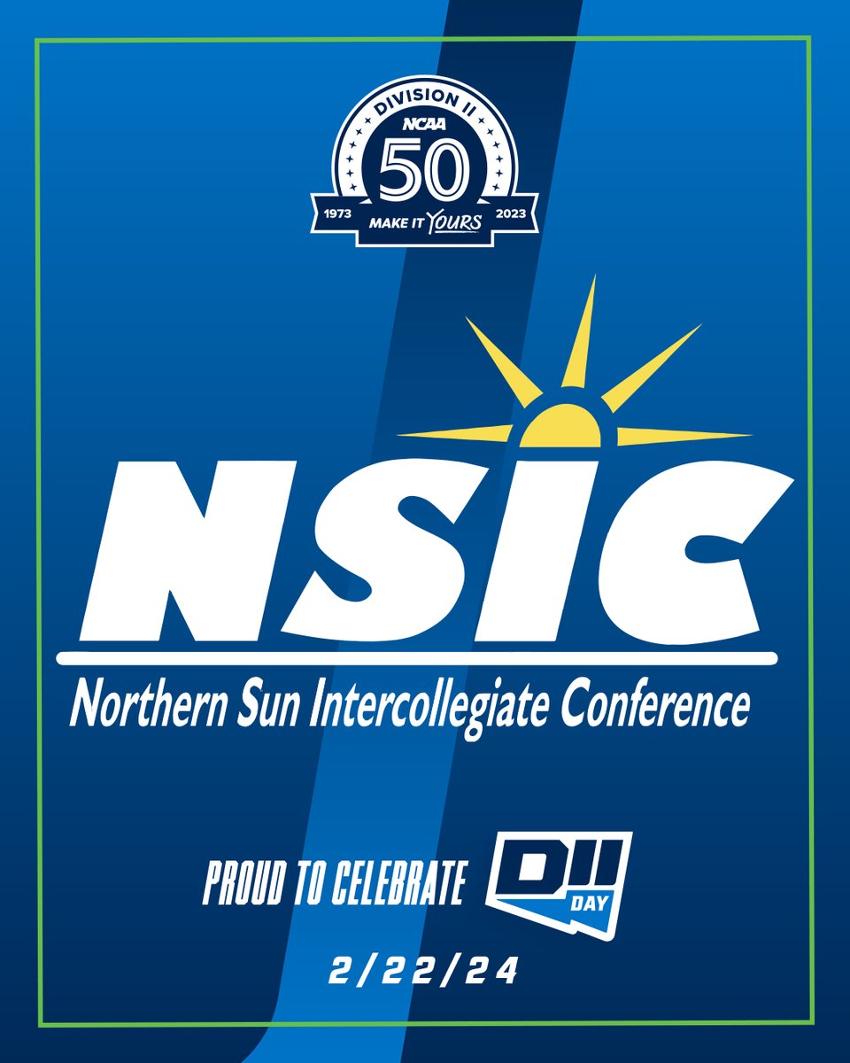 The NSIC is a Proud member of <a href="/NCAADII/">NCAA Division II</a> and is excited to celebrate Division II Day!    

Our Division. Our Team. Our Day. 
#D2Day | #MakeItYours