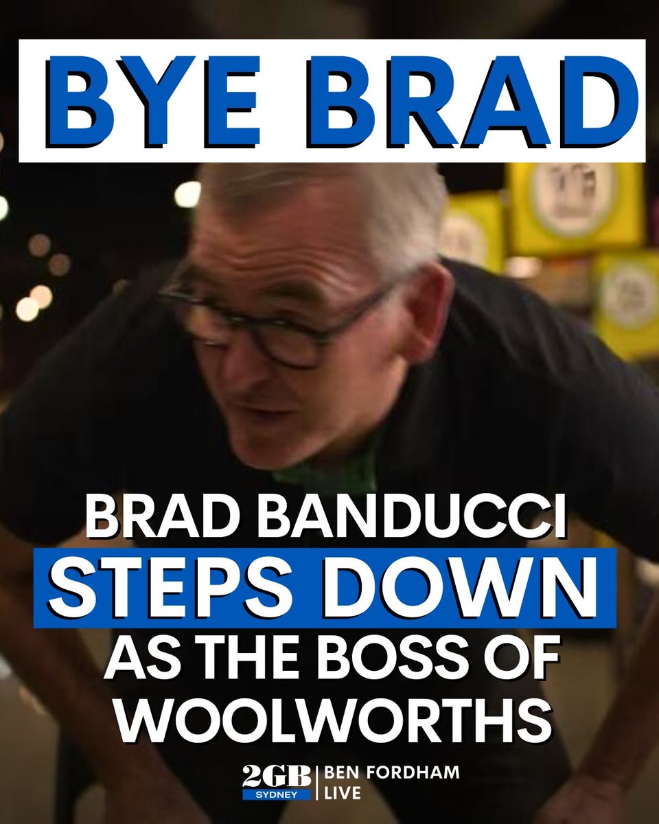 *** BREAKING *** Brad Banducci has called it quits. He’s stepped down as the CEO of Woolworths. Find out all the details HERE. 🎧omny.fm/shows/ben-ford…🎧