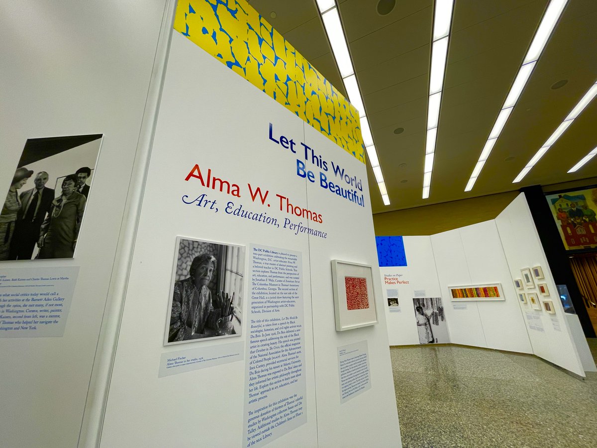 🔊 NOW OPEN: “Let This World Be Beautiful: Celebrating the Life and Art of Alma Thomas” is a DC Public Library exhibition honoring the remarkable Washington, D.C. artist Alma W. Thomas. bit.ly/48Z8NcW