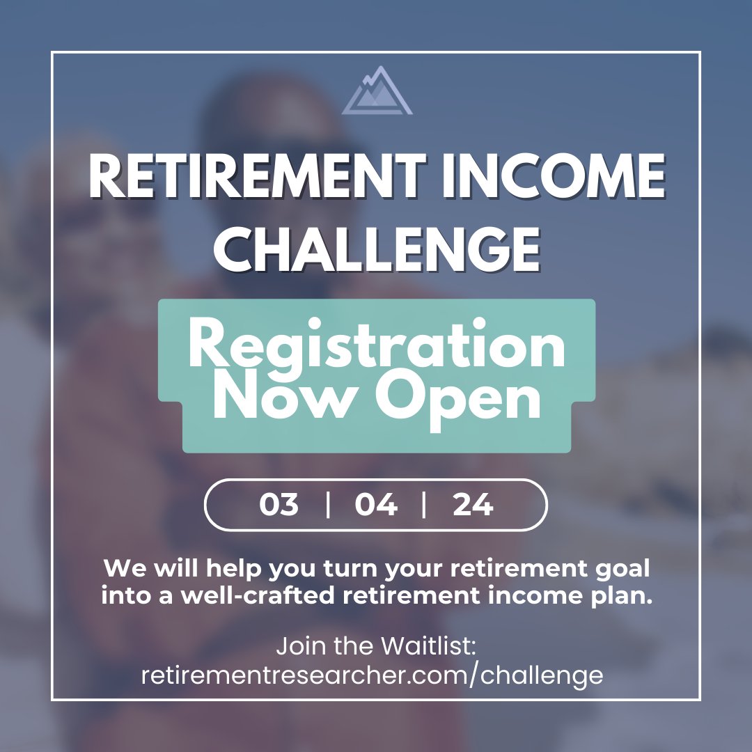 It's back! The Retirement Income Challenge will start on Monday, March 4th, at 12PM ET. Registration is now open! Register here: bit.ly/49iV9Sb