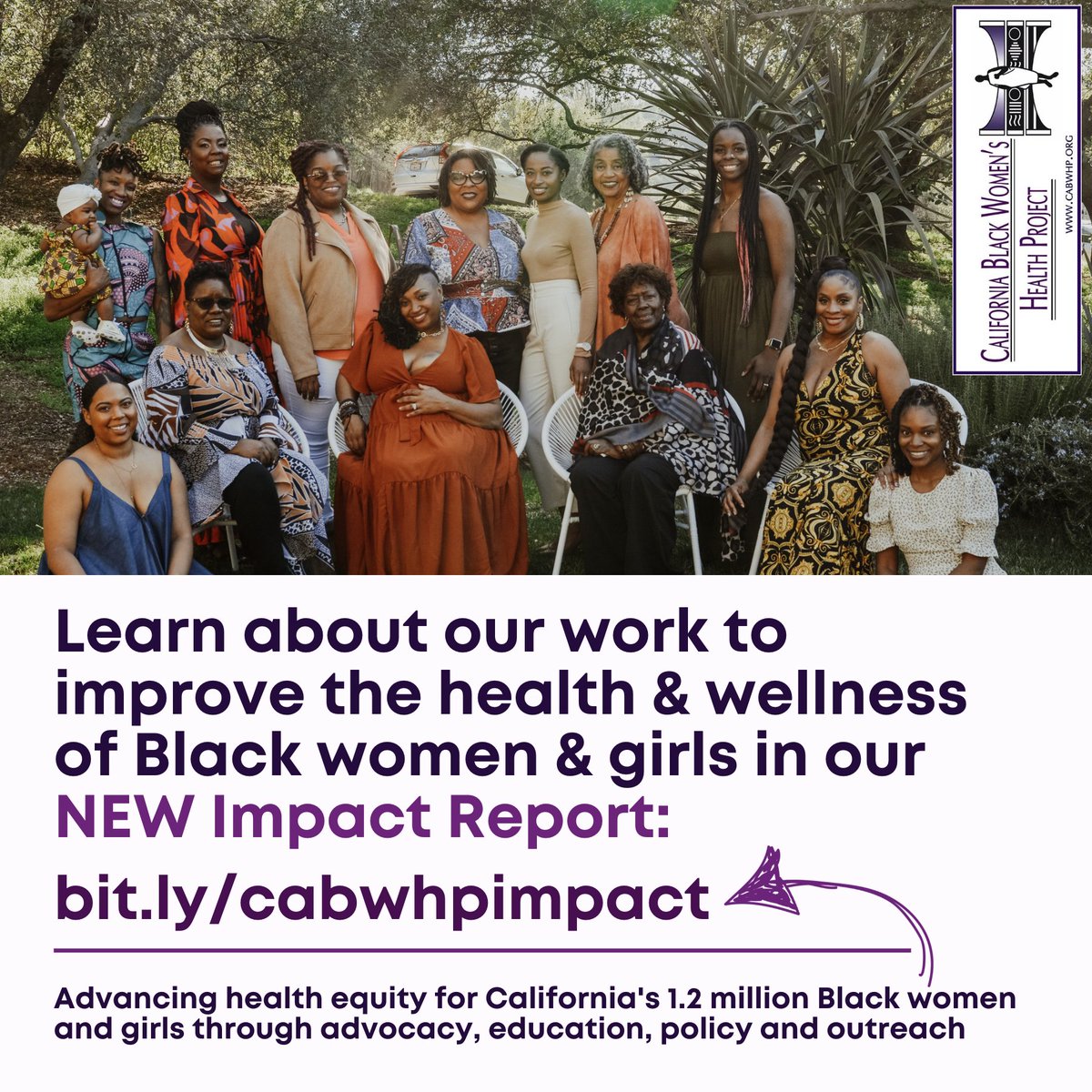 CABWHP's tweet photo. We are committed to improving the health of CA's 1.2 million Black women and girls through advocacy, education, outreach and policy.
Check out our NEW Impact Report: https://t.co/s0Hn4sfI1h
Support our path forward: https://t.co/5WIVKcq0G8
#CABWHP #givingforward #cabwhpturns30 https://t.co/fJalGkGFNG