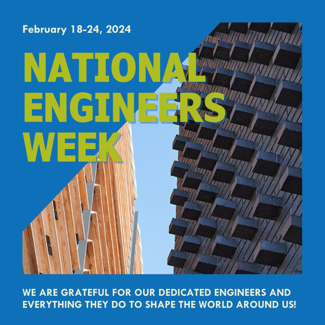 National Engineers Week! From designing our infrastructure to innovating technology, engineers help shape the world around us. Thanks to their ingenuity and dedication, our lives are better every day. #Stewart #ProfessionalsEngineers #EngineersWeek