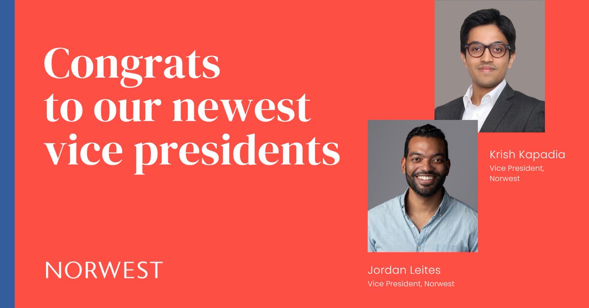 These VPs know what it means to be a team player ⚽ and we are proud to announce their promotions! Let’s give it up for Krish and @jleites13! 🙌