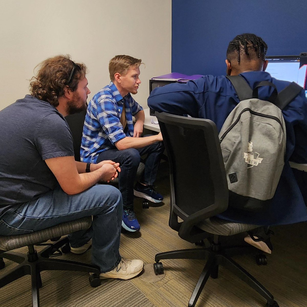 MSUTXMassComm's tweet photo. Hunter Doughty, Marcus Morris and Cecil Witherspoon begin their work on “Wichita Falls: A Digital City Symphony,” with mentor Jonathon Quam.

#MSUTexasMassComm https://t.co/6WVRMnaUXY