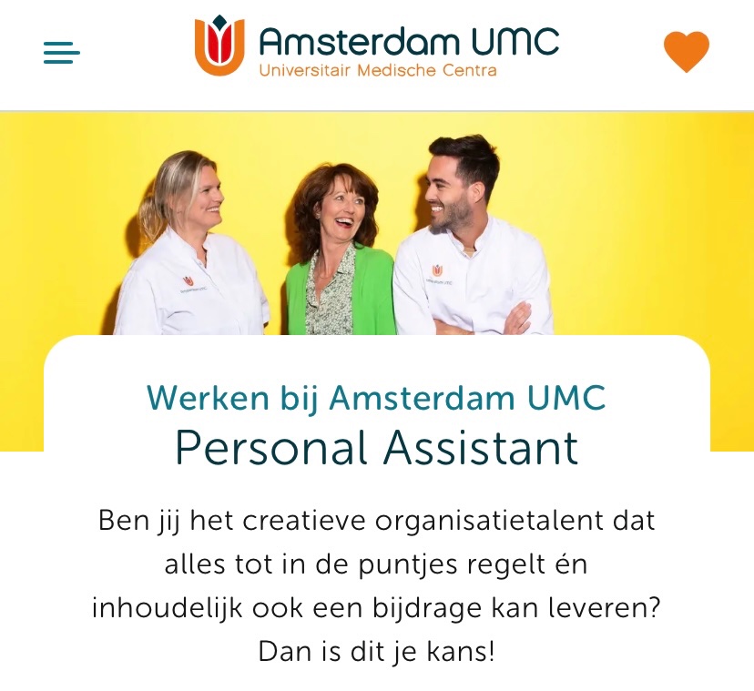 Looking for a multi-faceted Personal Assistant position? Take a look at the newly released spec: werkenbij.amsterdamumc.org/nl/vacatures/o… Apply today to work for our HC Supervisor Prof Dr Mai Chin A Paw @amsterdamumc @JG_amsumc