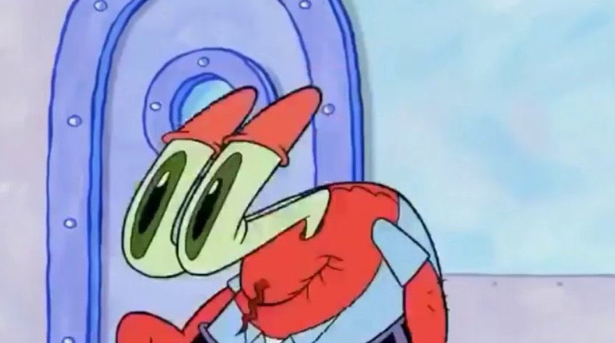 PausedSponge's tweet image. Favorite Krabs frames