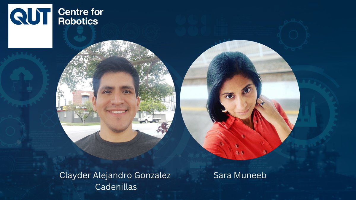 Meet new @QUTRobotics #PhD students Clayder Cadenillas & Sara Muneeb. Clayder specializes in #localization & mapping algorithms whilst Sara focuses on collaborative #robots aiding individuals with disabilities. Learn more: 👉research.qut.edu.au/qcr/people/cla…… research.qut.edu.au/qcr/people/sar…