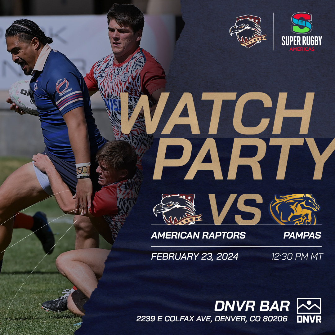 The kickoff time for Friday's match against @Pampas_UAR has been moved up to 12:30 PM MST. Despite the time change, the watch party at The @DNVR_Sports remains ON! Spend your lunch with us! We hope to see you there! #RaptorsRugby | #SRA2024 | #BeSuper