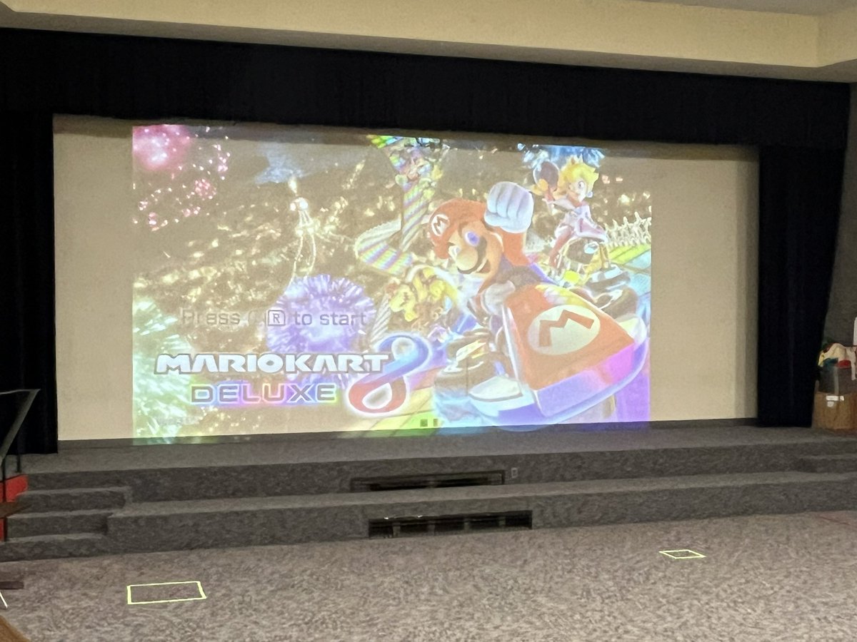 “Mario Kart with the Principal” Bingo Night raffle redemption today!! 🎟️ Who doesn’t like to race on a 40’ wall!?! 🍄🍌 Shout out to <a href="/MrPicard_HES/">🅃🄾🄳🄳 🄿🄸🄲🄰🅁🄳</a> &amp; <a href="/MrSwansClass/">Matt Swan</a> for the E-Sports gear! @UCFSD <a href="/CCIU_24/">Chester County Intermediate Unit</a> #HappyHillendale ❤️💛🐕