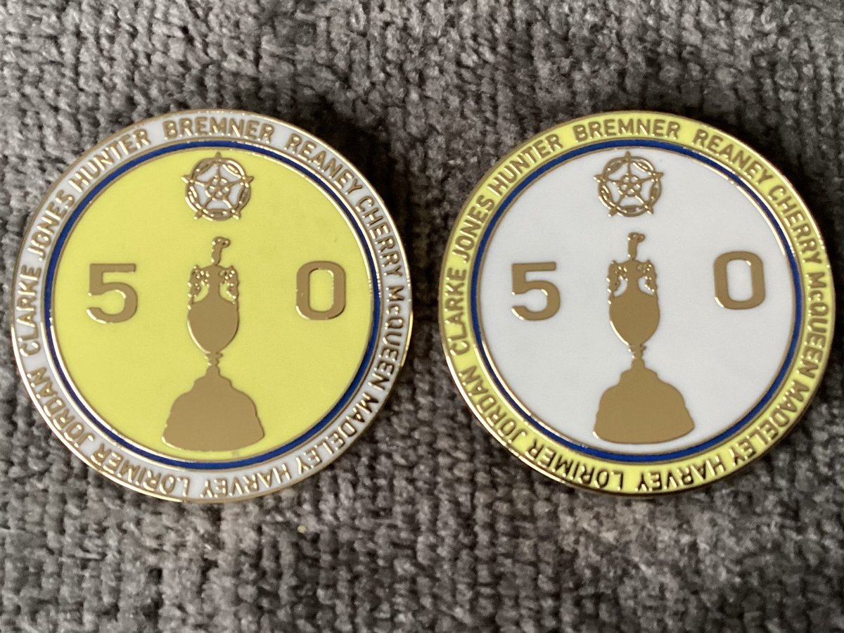 FBadgeman's tweet image. Leeds United 1974-2024 50th Anniversary League Champions Enamel Pin Badges Now Available