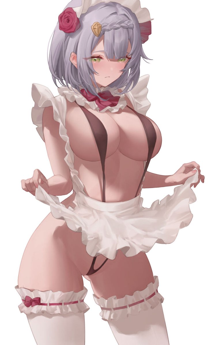 Rosemxid's tweet photo. "You look as breathtaking as always Jean-sama. But if you're complaining, then how am I supposed to feel considering I'm ordered to wear this?~" https://t.co/nEX6fbUyZ3