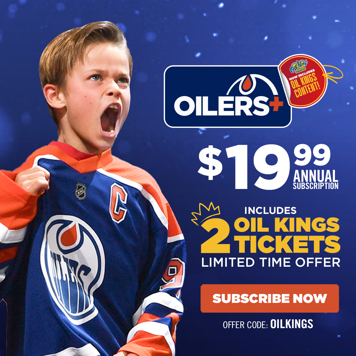 Edmonton Oilers on X: 🚨 LAST CHANCE 🚨 You have until midnight to take  advantage of this 🔥 Oilers+ offer that includes a full year of exclusive  behind-the-scenes #Oilers content plus a