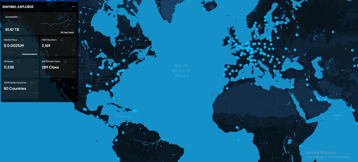 SentinelP2P's tweet photo. (2/2) Checkout the Sentinel interactive node map to see community hosted nodes powering #dVPN dApps built on Sentinel. 

#V2Ray and #Wireguard networking protocols are currently being supported by dVPN nodes.

To discover apps built on Sentinel checkout:

https://t.co/v94qNEi55O https://t.co/uABtKsWneU