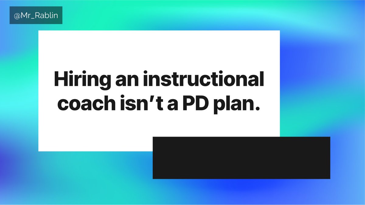 Mr_Rablin's tweet image. I have lots of thoughts on how important it is to have a robust professional learning structure in place prior to hiring an instructional coach, but I&apos;m just going to leave this here for now...