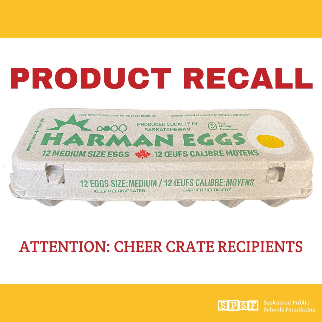 ❗️PSA - Cheer Crate Recipients ❗️

StarEgg has asked us to inform families of a current egg recall that may affect eggs circulated via Cheer Crates.

❗️Products affected
Harman Brand Medium Dozen Eggs
UPC of 0 63902 00202 2 and the code 2024MR28 S-21 stamped on the carton.