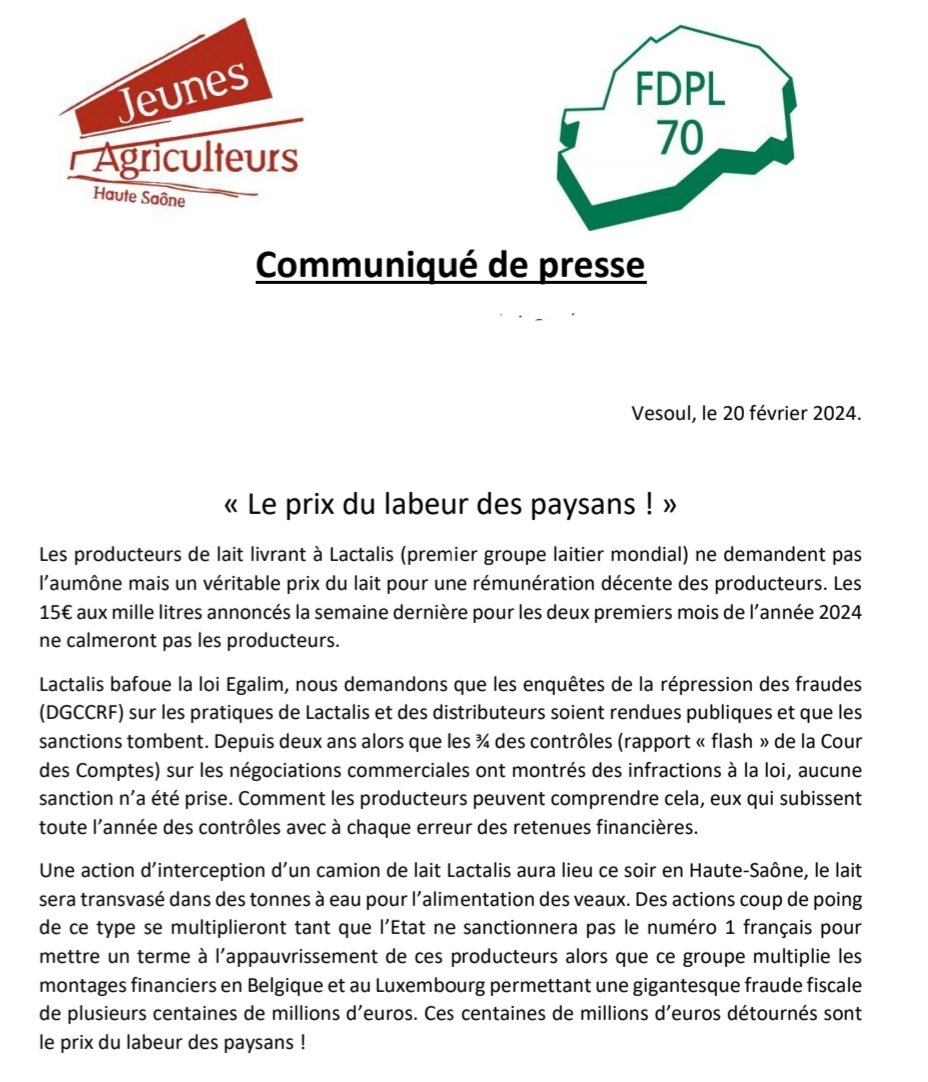 FDSEA Haute-Saône tweet media