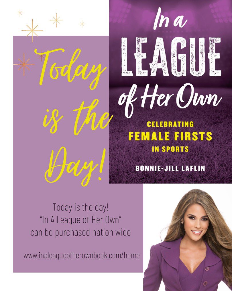 My book drops today!! In A League Of Her Own-Celebrating Female Firsts In Sports! 💃🏻💜📕 Order Now 👇🏽 inaleagueofherownbook.com/home