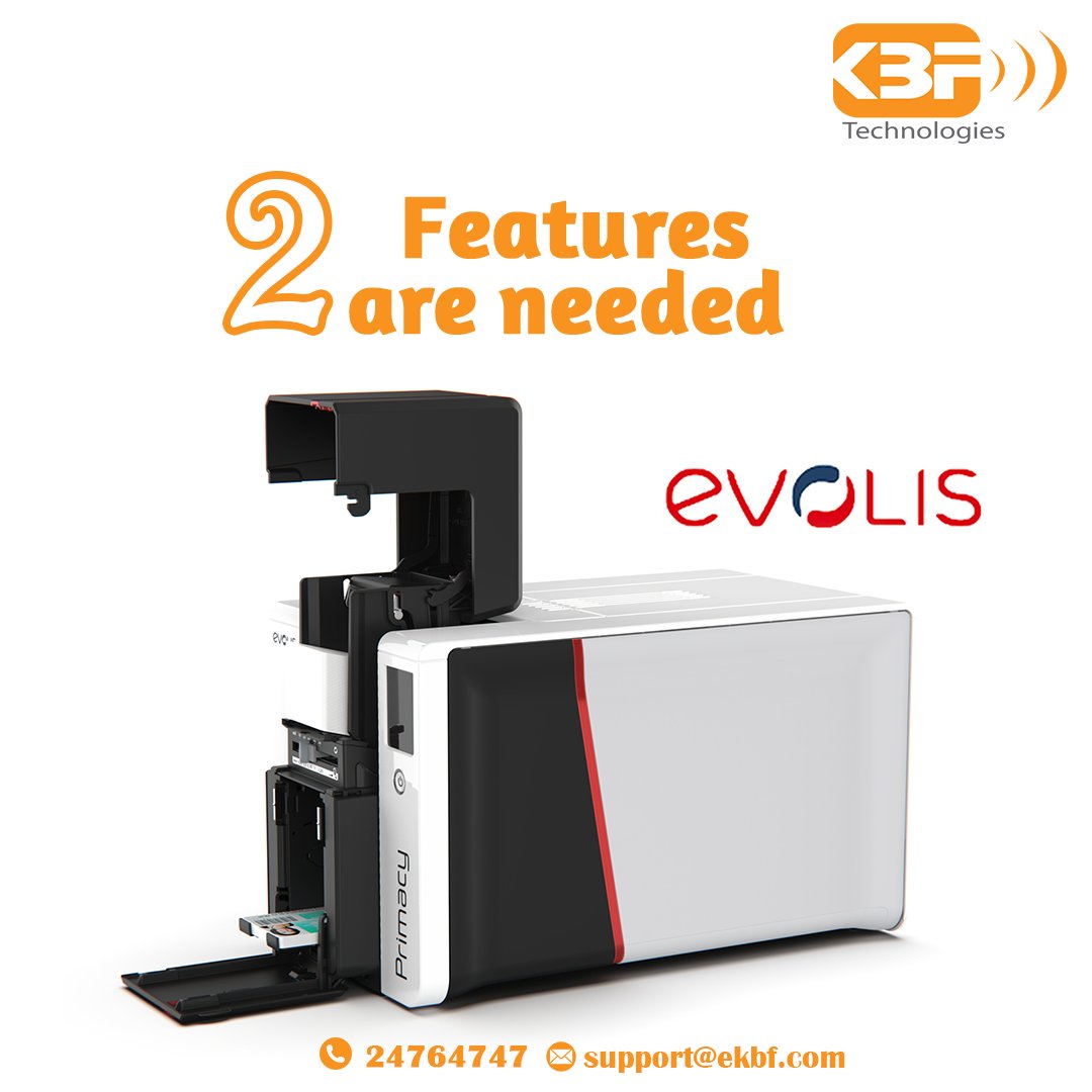 Do you want to get your membership cards in the easiest possible way and the highest quality
Here Evolis Primacy2 printer provides you with this mechanism, making you get your cards in the fastest time and with the highest printing resolution
ekbf.com/store/
0096524764747
