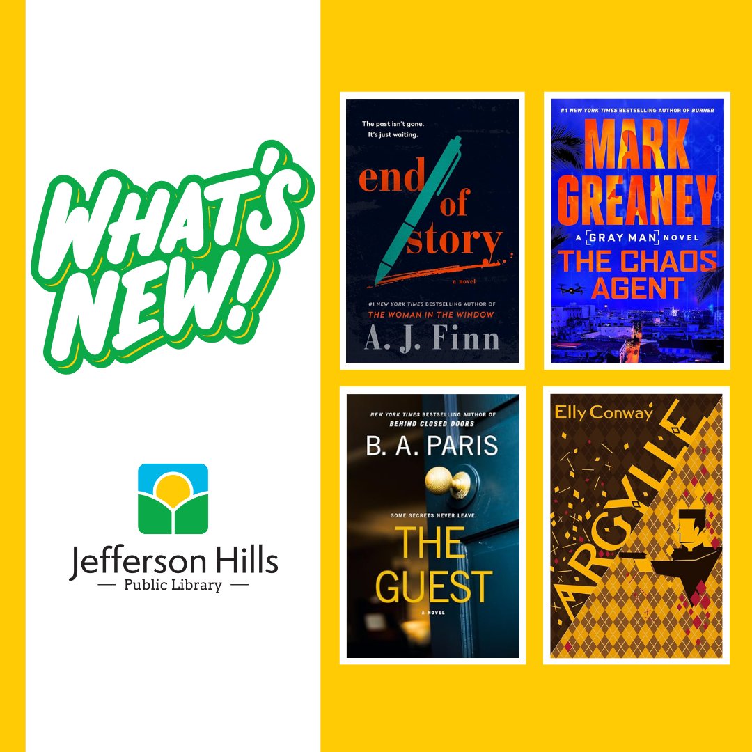 Happy Wednesday! Check out some of the latest additions to our collection.

#WhatsNewWednesday #jhpl #jeffersonhillslibrary