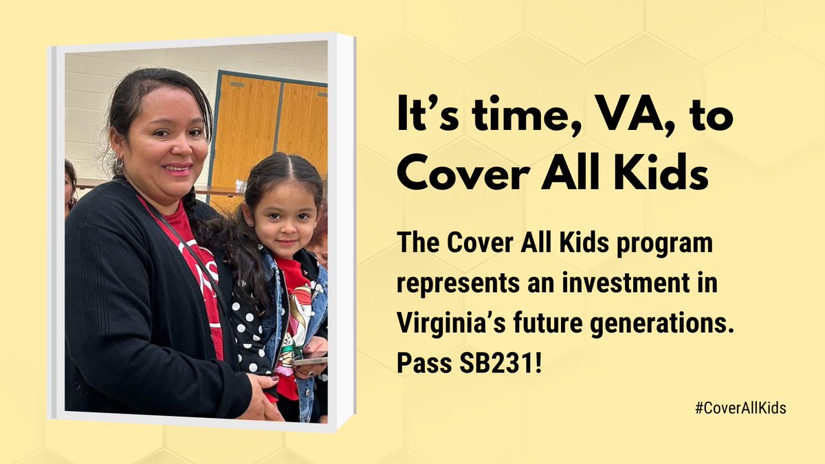 Cover All Kids (SB 231), which would make Medicaid available to all eligible children in Virginia regardless of immigration status, is up for a hearing in the House Health & Human Services sub: Social Services Committee this Thursday afternoon (2/22). 1/2👇
#CoverAllKids