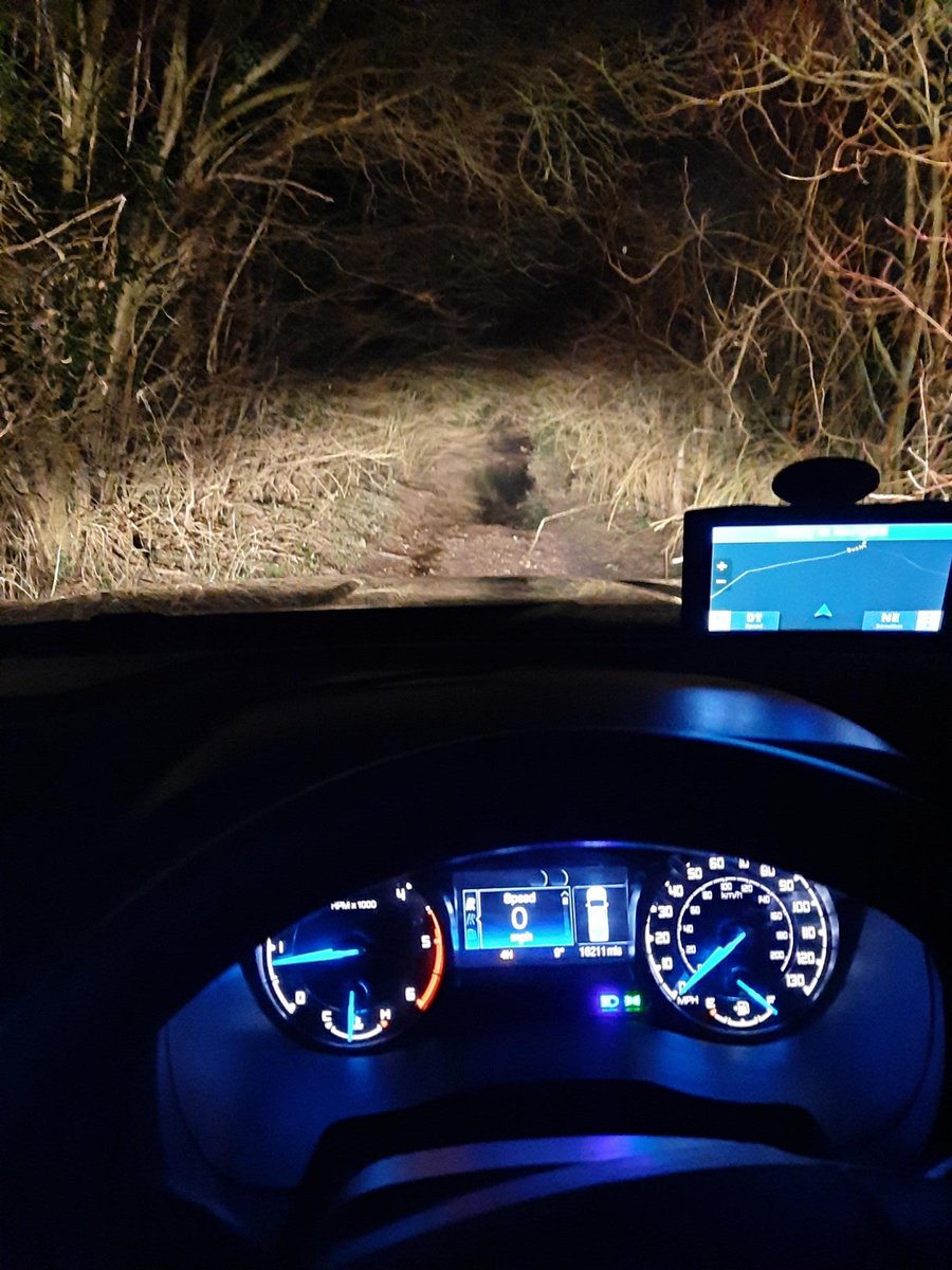 We responded to an #OpGalileo report of #HareCoursing this evening in #Well in the #HartSouth area.   This was closely followed by a further incident in #Bentley..  The offending vehicle made off, using Byways and rural roads to escape.   #HantsPolRural  #23206
