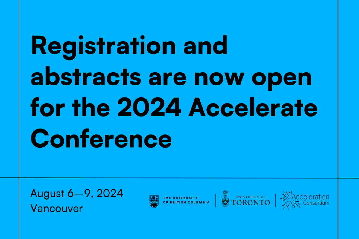 acceleration_c's tweet photo. 📅 Registration + abstracts are open for Accelerate in Vancouver, Aug 6–9, 2024 at @UBC! Join us at the forefront of #ai and #materialscience for 4 days of ideas, research and collaboration with the brightest minds in the field.

Learn more: https://t.co/rg1t5grMYP https://t.co/qY4CYsOmLN