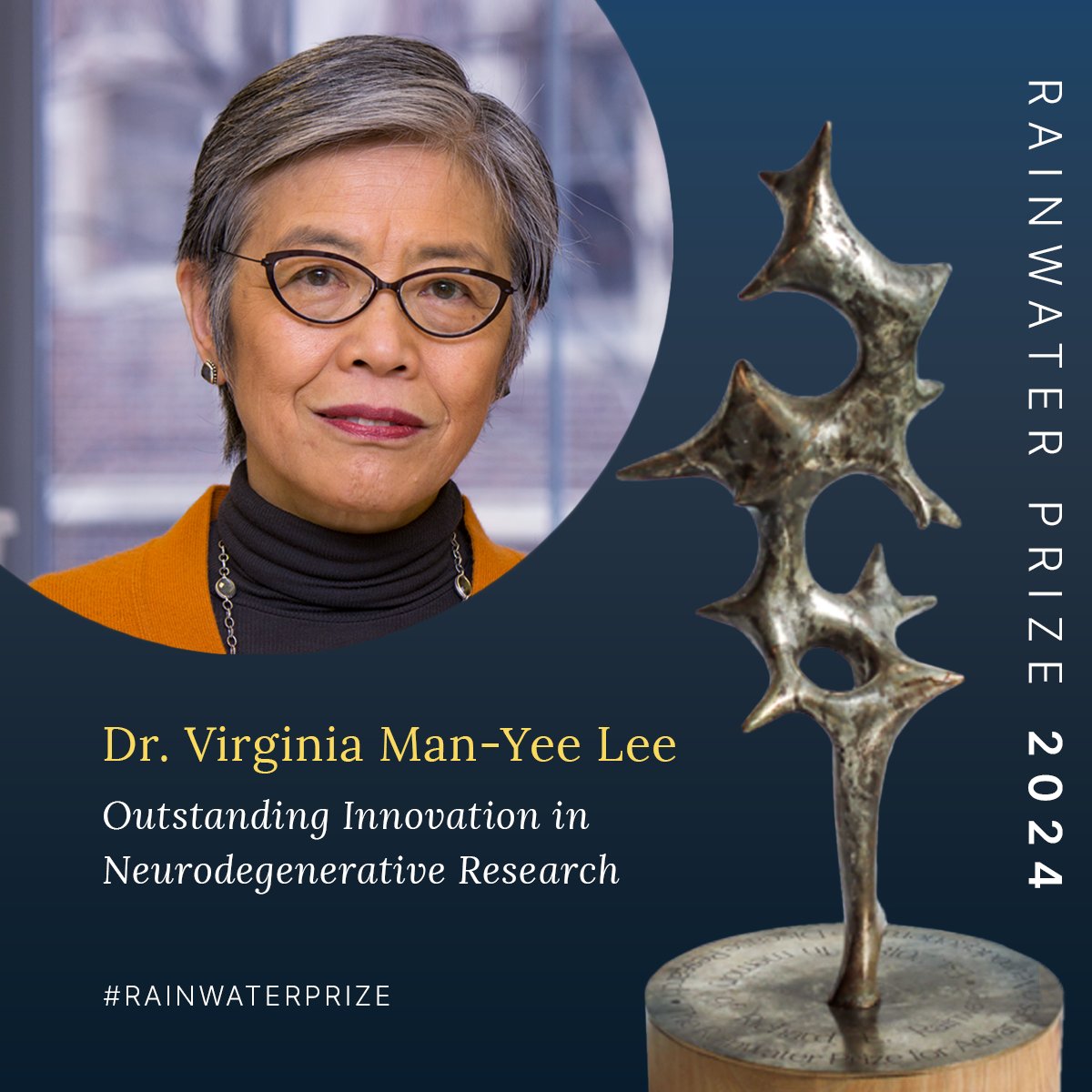 The Rainwater Charitable Foundation (@rcfneuro) on Twitter photo World-renowned scientist Dr. Virginia Man-Yee Lee at <a href="/PennMedicine/">Penn Medicine</a> has made groundbreaking contributions to our understanding of tau, earning her the 2024 #RainwaterPrize for Outstanding Innovation in Neurodegenerative Research, to be awarded at #Tau2024. rainwatercharitablefoundation.org/?p=1551 World-renowned scientist Dr. Virginia Man-Yee Lee at <a href="/PennMedicine/">Penn Medicine</a> has made groundbreaking contributions to our understanding of tau, earning her the 2024 #RainwaterPrize for Outstanding Innovation in Neurodegenerative Research, to be awarded at #Tau2024. rainwatercharitablefoundation.org/?p=1551