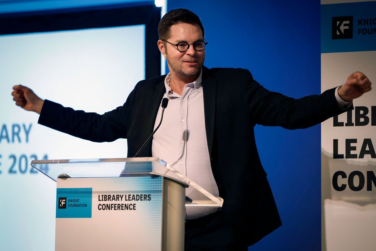 knightfdn's tweet photo. We were proud to host the annual Knight Library Leaders Conference with @dpla. Since 2008, KF has invested $46 million in libraries across America, public spaces that American adults say help them find information that is trustworthy &amp; reliable, according to a Gallup-Knight poll. https://t.co/5JuRdho2Ns