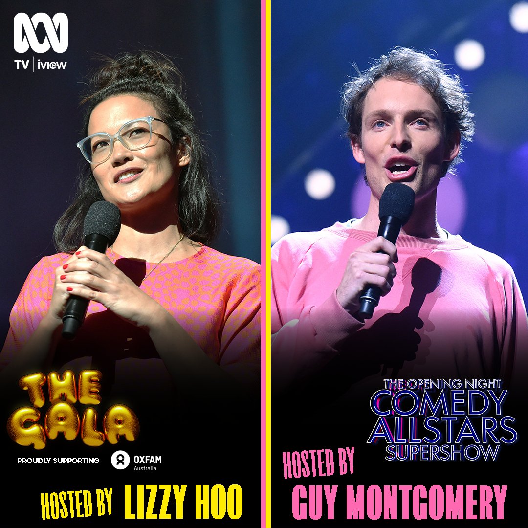 2 HUGE host announces: Festival fave @lizzyhoocomedy will host The Gala, proudly supporting @OxfamAustralia + New Zealand’s @guy_mont will host the Opening Night Comedy Allstars Supershow! Watch on @ABCtv & ABC ivew: The Gala: Wed 27 Mar, 9pm Allstars Supershow: Wed 3 Apr, 9pm