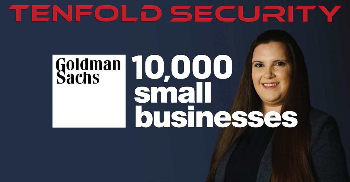 Congratulations to Andrea Biagioli, Tenfold Security CFO.  Through her heroic efforts, Tenfold was selected for Goldman Sachs' 10,000 Small Businesses program.  #womeninsecurity #womenentrepreneurs <a href="/aweissenfluh1/">Aaron Weissenfluh</a>