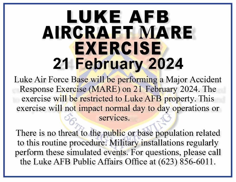 Luke Air Force Base (@LukeAFB) on Twitter photo 2024-02-20 23:01:33