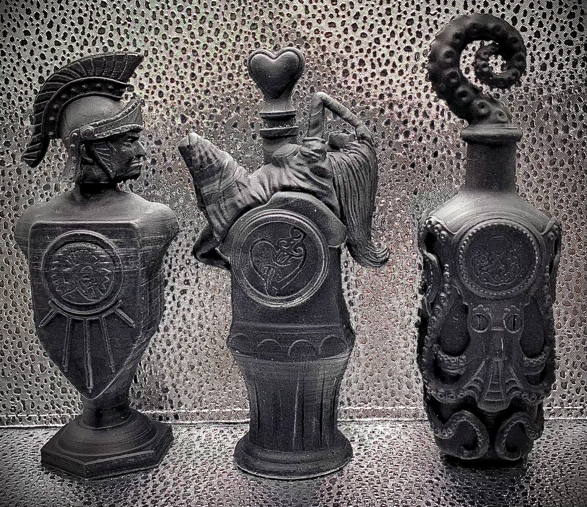 x_KillaMel_x's tweet photo. Awesome @bioshock Infinite Vigors printed and primed. I love these, and plan to paint them too. If you’re interested in buying any/all of these check out my eBay store! (link in bio) 🖤💜 #BioshockInfinite #resin3Dprinting #Patreon #Hex3d #ArtistOnTwitter @DNR_CREW @FameRTR https://t.co/tW3QKxCqHl