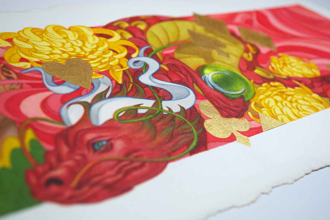 A closer look at the 'Year of the Dragon' original.