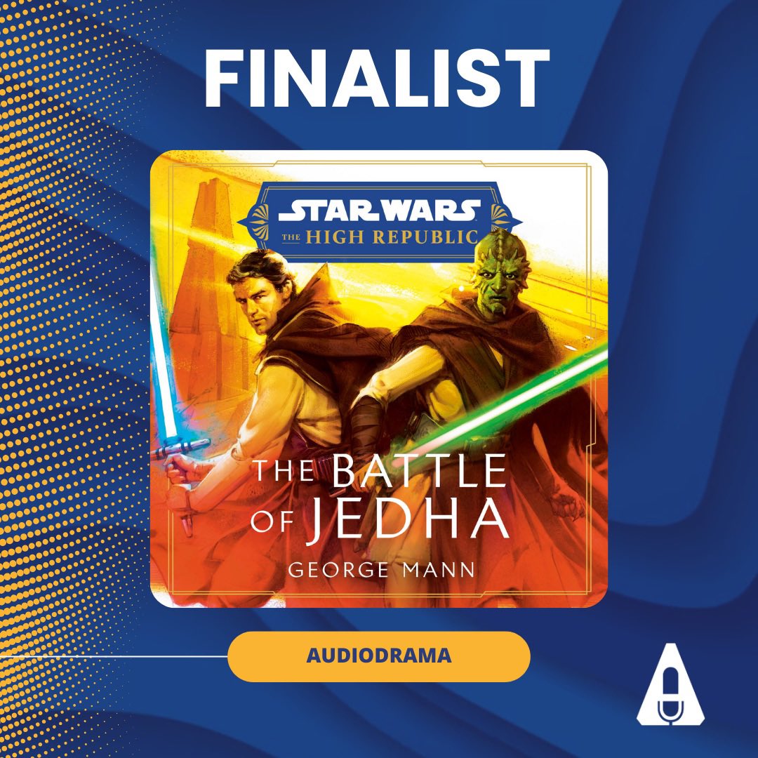 I’m an Audie Finalist! Star Wars: The Battle of Jedha is up for best Audio Drama at the 2024 Audie Awards on March 4th in LA. It’s an honor to be part of this phenomenally talented cast, and thank you very much, @PRHAudio, for the medal! This is so cool! #audies2024
