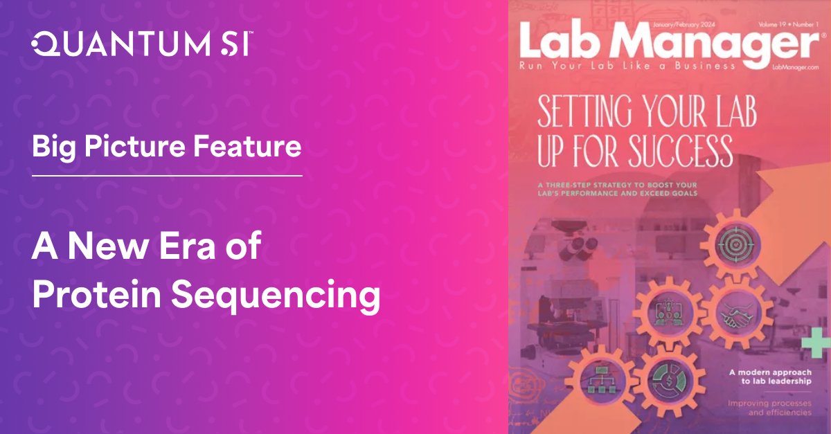Just in: @Quantum_Si's “Breakthrough Next-Generation Protein Sequencing™ technology revolutionizes proteomics, enabling all new insights into protein structure and function,” as seen in @LabManager.

Read: labmanager.com/big-picture/ad…

#QSI #proteomics #ngps #research #innovation