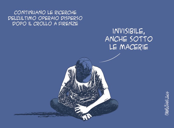 nonsonpago1's tweet image. "Continuano le ricerche dell'ultimo #operaio #disperso dopo il #crollo a #Firenze"
"#Invisibile, anche #sotto le #macerie"

Immenso Mauro, grazie...💔

#Biani !❣️

#BastaMortiSulLavoro

#SubappaltiACascata 🤬
#MancanzaDiControlli
#Caporalato
#Sfruttamento

@maurobiani
@repubblica