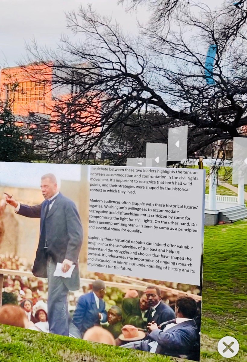 Image of “History All Around Us” a #spatial and #persistent #locationbased #AugmentedReality event through #augzoo at Wooldridge Square in downtown Austin. #HistoryAllAroundUs is a 3240 Entertainment #BlackHistoryMonth event sponsored in part through a grant from @AustinEconDev