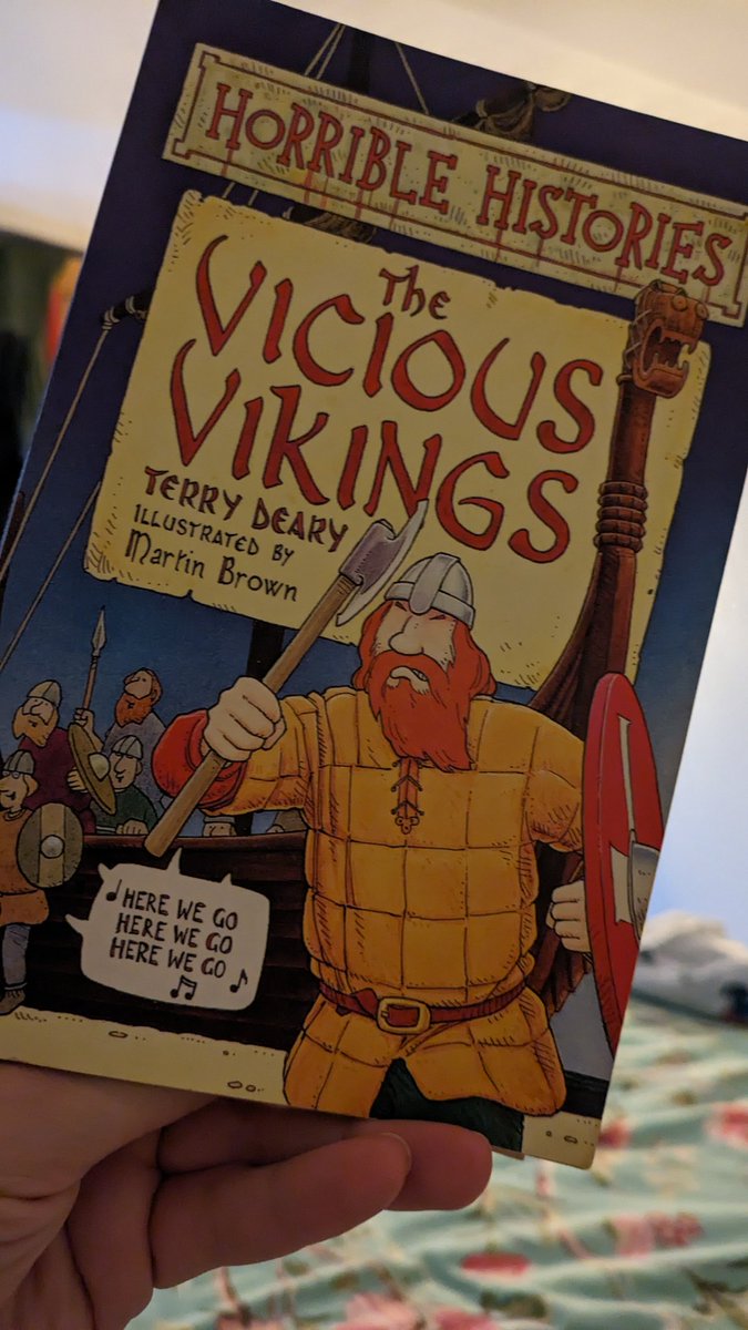 Husband just laughed at my choice of bedtime reading. Rude! I love kids books, I love history and I particularly love Vikings. Especially vicious ones. What's not to love?!