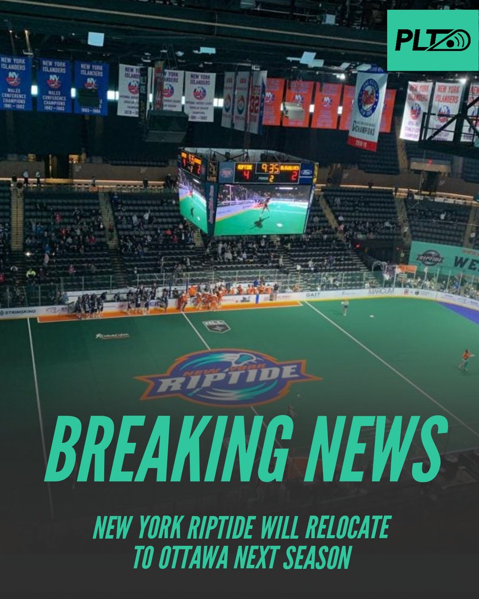 BREAKING: The New York Riptide franchise is relocating to Ottawa, ON next NLL season, according to a report from <a href="/TSNJR/">John Rodenburg</a>.