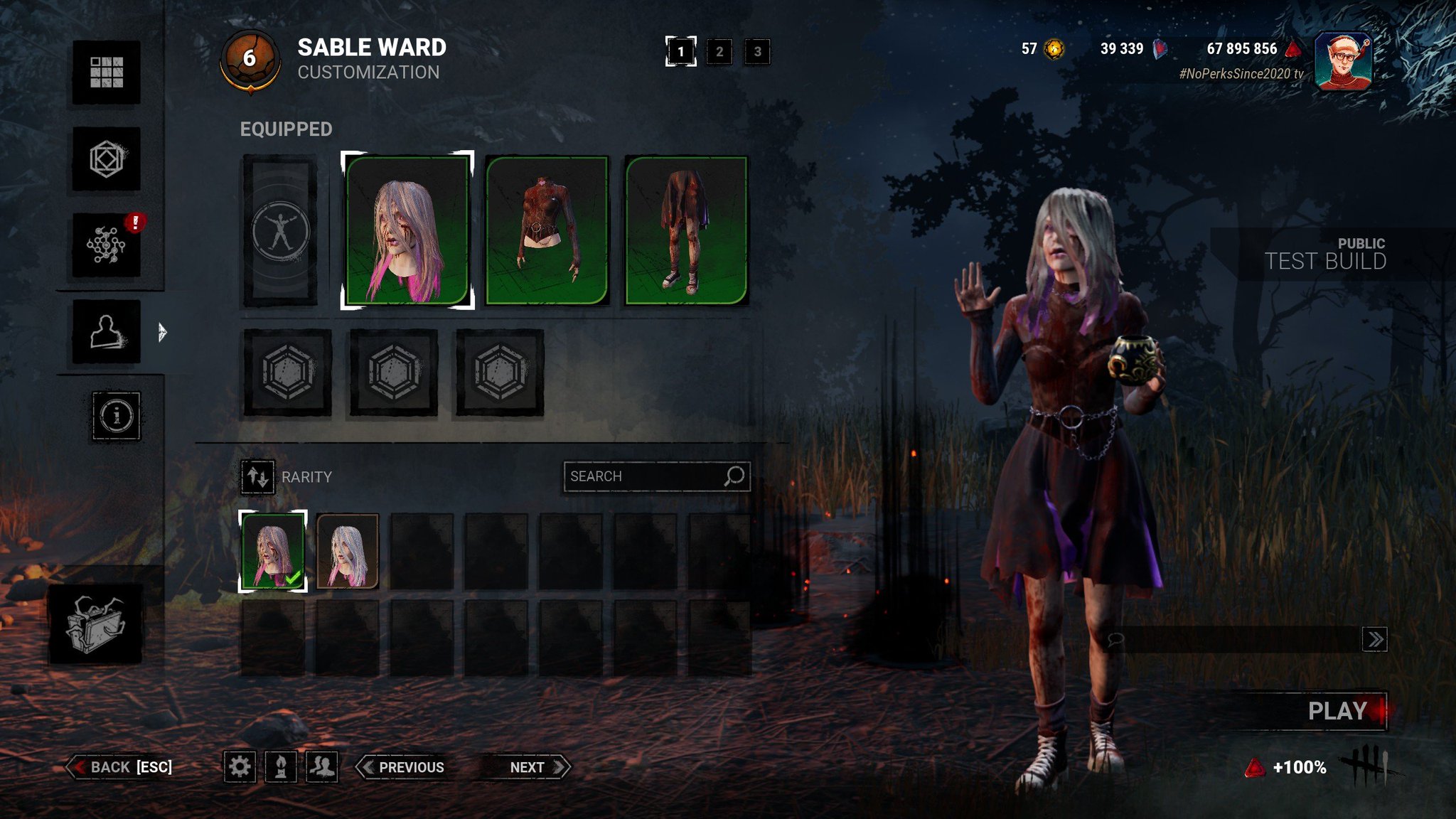 Mr_TatorHead on X: “The new survivor Sable Ward’s p6 Bloody 