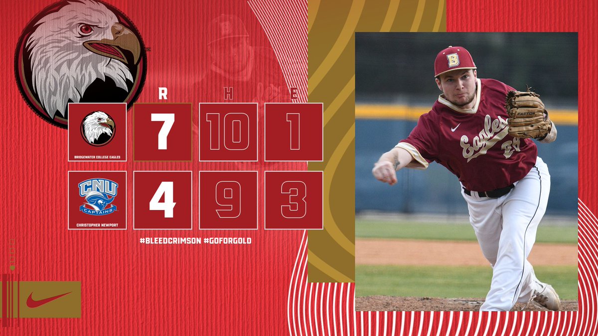 Bridgewater Eagles (@bcathletics) on Twitter photo ๐๐๐๐๐๐๐ win in Newport News!
<a href="/BwaterBaseball/">Bridgewater Baseball</a> Knocks Off No. 20 Christopher Newport #BleedCrimson #GoForGold
๐ tinyurl.com/2ba78zus ๐๐๐๐๐๐๐ win in Newport News!
<a href="/BwaterBaseball/">Bridgewater Baseball</a> Knocks Off No. 20 Christopher Newport #BleedCrimson #GoForGold
๐ tinyurl.com/2ba78zus