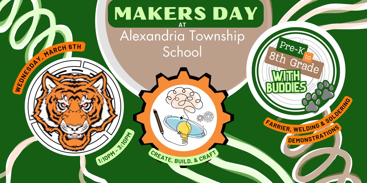 Get excited for #MakersDay at ATS! ⚙️💡🧠🖌️ March 6th from 1:10 - 3:10pm #NJSTEMMonth <a href="/NJSTEMPathways/">New Jersey STEM Pathways Network</a> <a href="/njmakersday/">New Jersey Makers Day</a> Volunteer to help: forms.gle/B8mD1DzBu6fEYs…

#STEM #STEMeducation #STEMMonth #NJSTEMPathways #Makers #MakersDay2024 #NJSTEMMonth2024