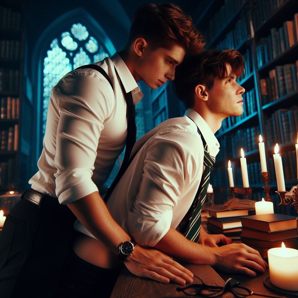 I’ll start strong with Larllow with the first spicy pics I made of their study session in the library 👀💚💙

Apps used: BingAI, InsightFaceswap, Facetune

#MyEdit #AIGenerated #Larllow #SebastianSallow #AndrewLarson #HogwartsLegacy