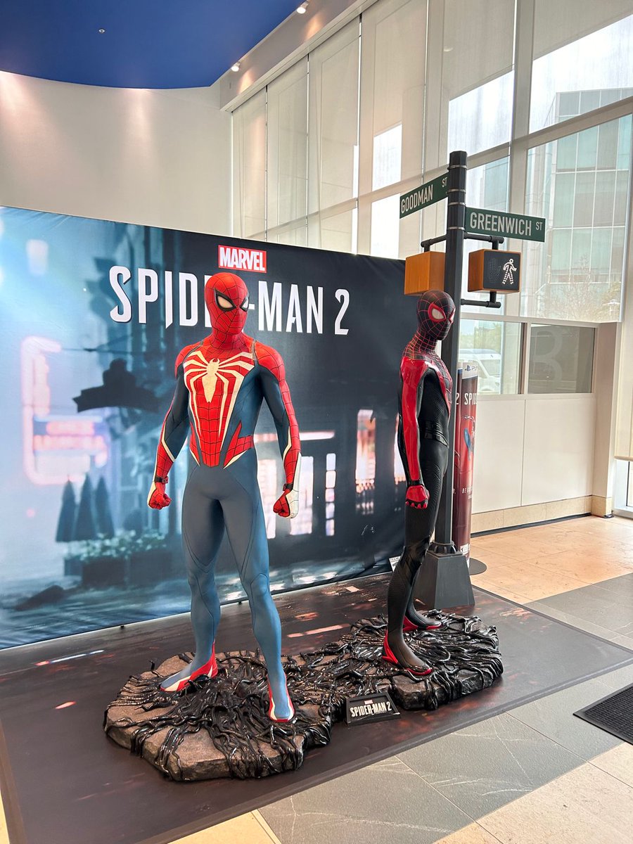 armaghan__e's tweet photo. Spotted something thrilling at the Sony Interactive Entertainment office today - Spider-Man 2! 🕷️🎮 The excitement never ends in this cool workspace!

#SonyInteractiveEntertainment #SpiderMan2 #OfficeVibes #marvel #Sony #Spiderman #PS5 https://t.co/C9w62M9B4U