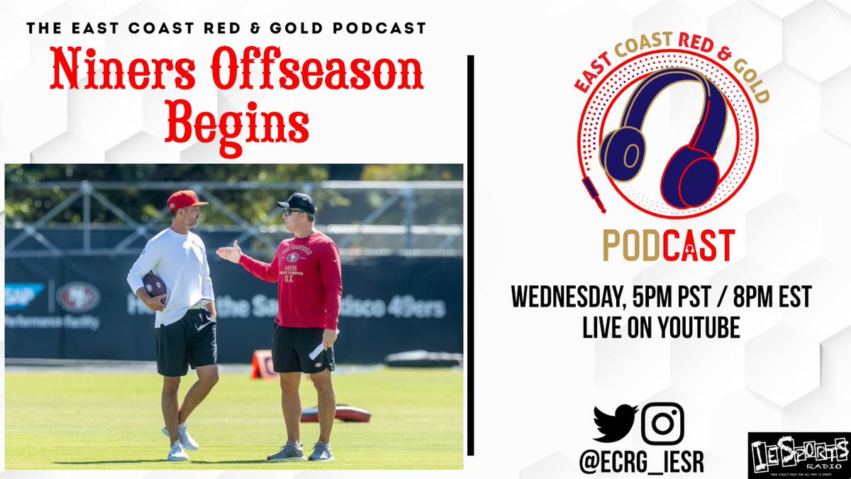 Hi #Faithful! Join us Wednesday night at 8:00pm ET, as we discuss the SB, the rumors and everything #49ers! @JM41484 @MrTyAlston @MattyB4949 @rebdab @IESportsRadio YouTube.com/@ecrg_iesr