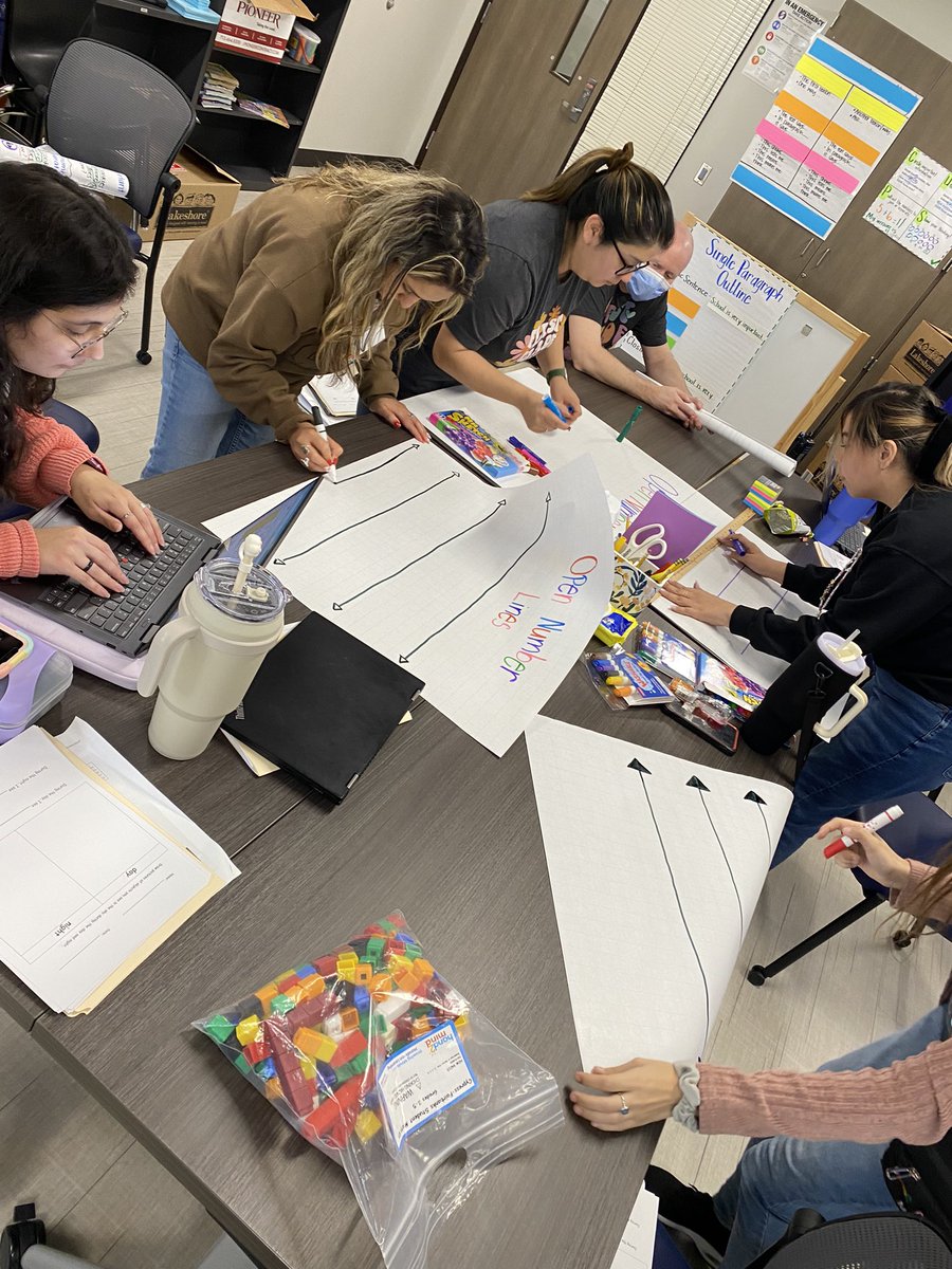EvaPCFISD's tweet photo. Planning with first grade! Subtraction using ten frames. Mrs. Dominguez did a great job modeling her lesson for next week! #Subtraction #TenFrames #OpenNumberLines @vmberrios13 @FelderTamera @CarrieAnneEd https://t.co/cQotkMpHQw
