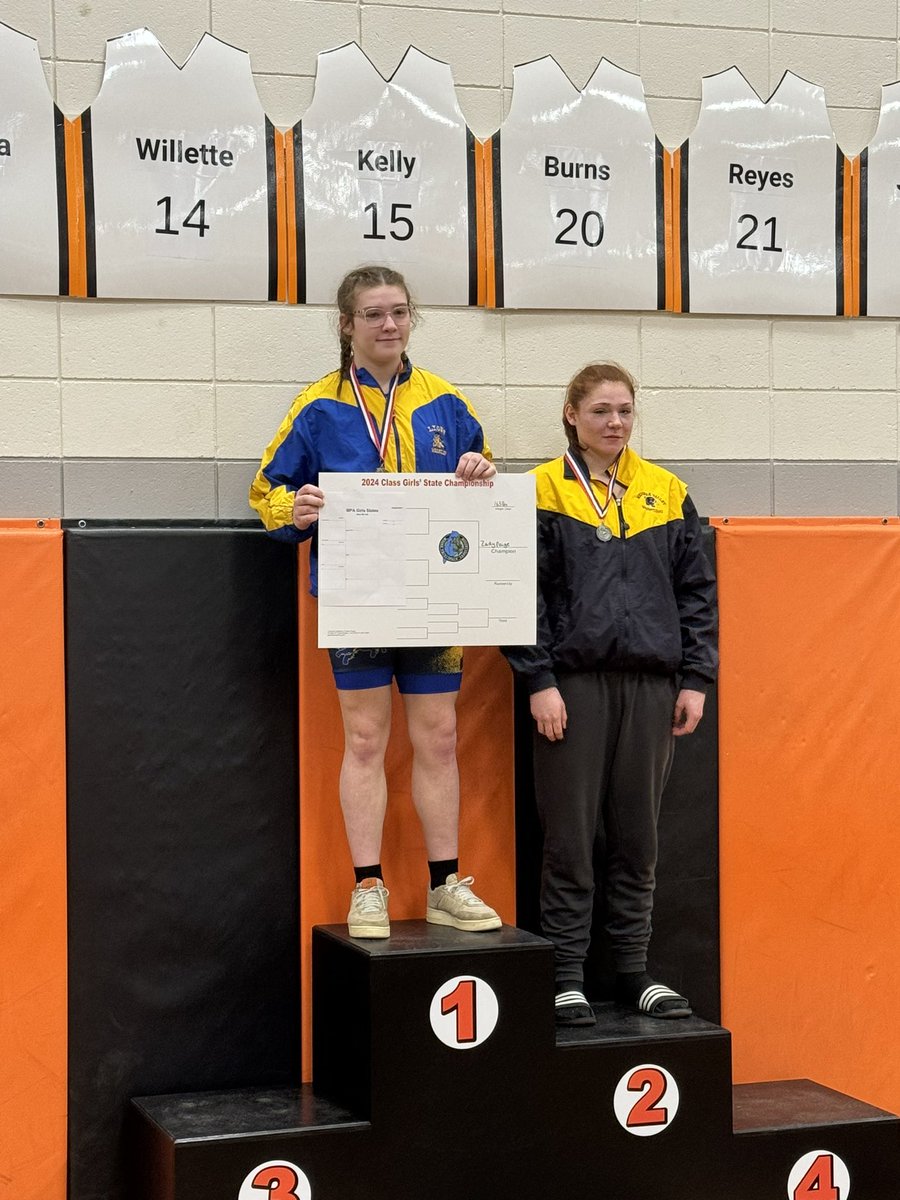Zady Paige Wrestling State Champion!